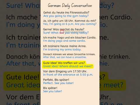 #GermanConversation - Health and Fitness (Gesundheit und Fitness) #GermanLesson