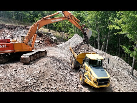 Finishing crushing rock