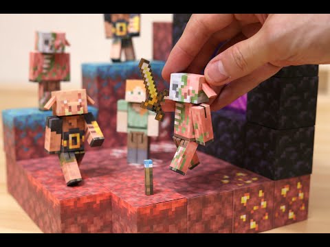 Magnetic Papercraft Nether World/ Minecraft #shorts