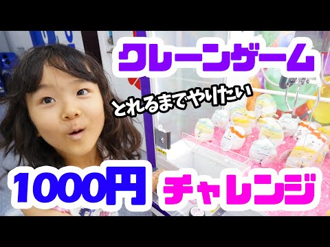 クレーンゲーム 1000円チャレンジ のはずが… ! すみっコぐらし & ディズニープリンセス の ぬいぐるみ をゲットしたい！　UFOキャッチャー ゆうちゃん