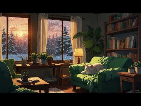 ❄️ Lofi - Snow Falling Outside | Cozy Winter Evening Vibes ❄️✨