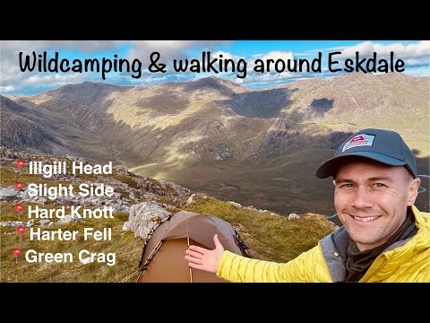 Slight Side solo wildcamp via Illgill head, Hard Knott & Roman Fort, Harter Crag, Green Crag