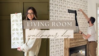 LIVING ROOM MAKEOVER | EASY WALLPAPER DIY