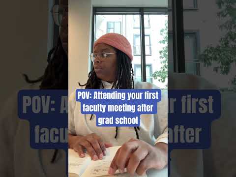 Attending Your First Faculty Meeting After Grad School #academia #professor #phd #gradschool