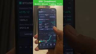 $80 Investment $4200 Bitcoin Trading Profit 🔥🔥🔥 #cryptotrading #Bitcoin #trader