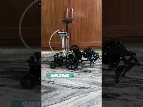 Stirling engine car 3d printed model runs walk mechanism