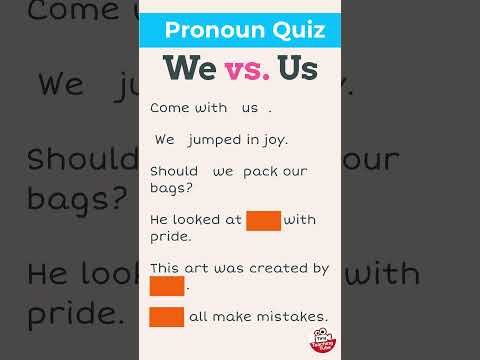 English Pronoun Quiz We or Us #shorts