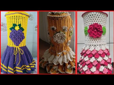 Vintage style crochet flower juicer machine cover with rose design" (Target of fashion)