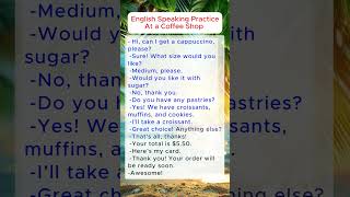 English speaking practice | At a Coffee Shop #englishspeakingpractice