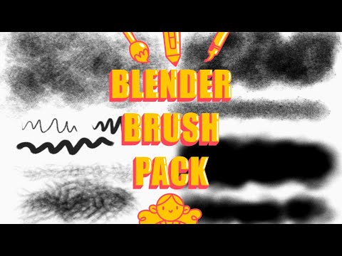 FREE Blender Grease Pencil Brush Pack for 2D Animation / Texture and Sketching Brushes