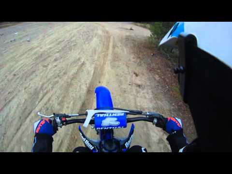 Yamaha YZF250 ripping around at Hamra Grustag, Tullinge. Creating my own homemade track playground