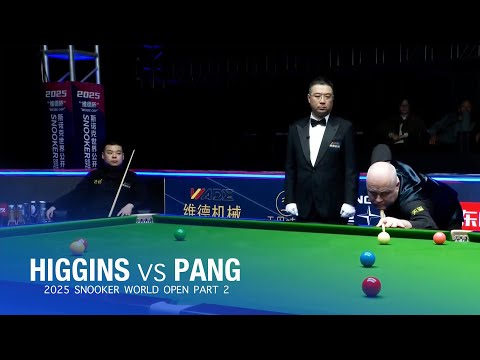 John Higgins vs Pang Junxu 2025 Snooker World Open Quarter-Final Part 2