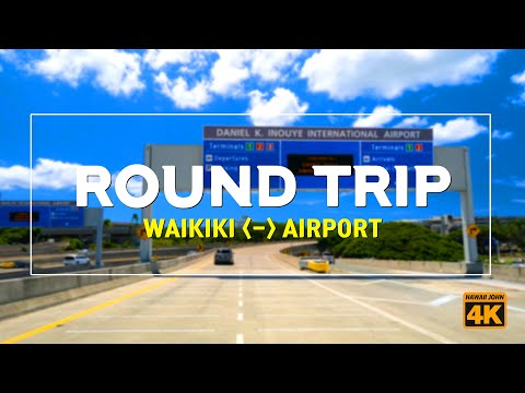 HONOLULU AIRPORT TO WAIKIKI 🌈 Daniel K. Inouye International Airport 🌴 Hawaii John 4K Driving