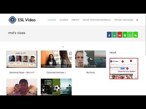 How to add and share quizzes on eslvideo.com | ESL Video