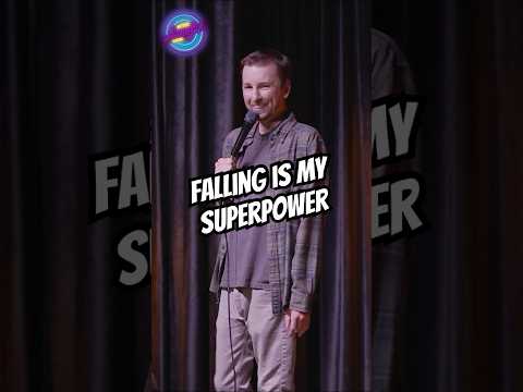 Falling is my superpower 🎤: Justin Tietjen #comedian #musculardystrophy #accessibility #superpower