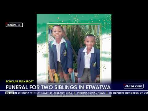 Scholar Transport | Funeral for two siblings in Etwatwa