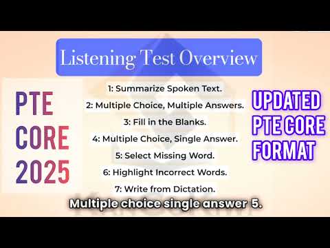 PTE Beginners Start Here! Master PTE Core LISTENING TEST FORMAT, TIPS & SCORING with Pearson PTE