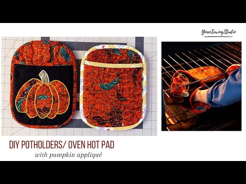 DIY quilted potholder/ oven hot pad project - vlog #2