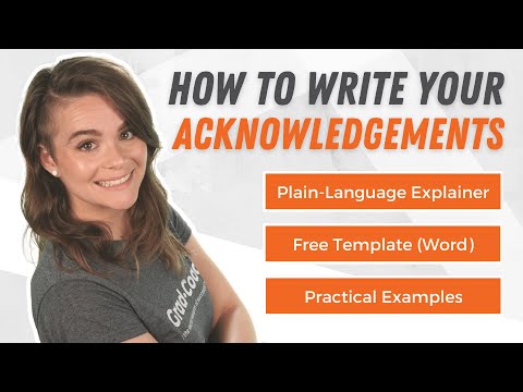 How To Write Acknowledgements In A Thesis Or Dissertation (With Examples + Free Template)