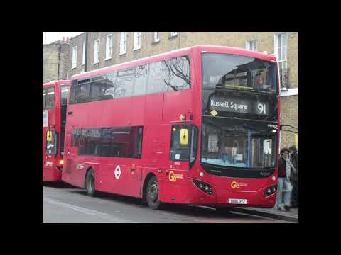 MCV EvoSeti Go Ahead London MHV15 BU16OYZ on 91 with a Curtail Russell Square Sits at Killick Street