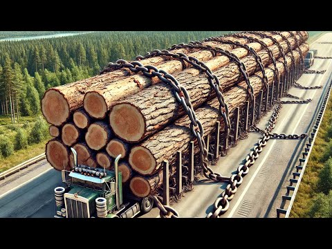 How American Farmers Harvest Giant Timber Trees With Modern Machinery