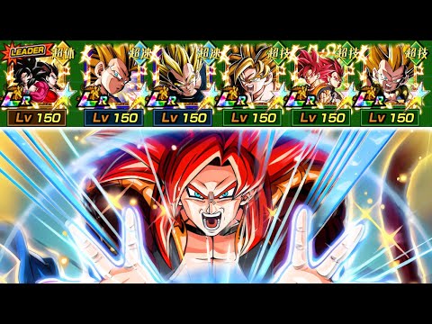 EZA LR SSJ4 GOGETA TEAM VS UNIVERSE SURVIVAL SAGA RED ZONE (NO ITEMS) Dragon Ball Z Dokkan Battle