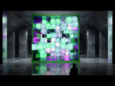 Forced Perspective Abstract Cubes PreVisualization