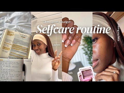 Self care vlog🌸 maintenance on a budget, £3 nails, £3 lashes, clear skin routine & more