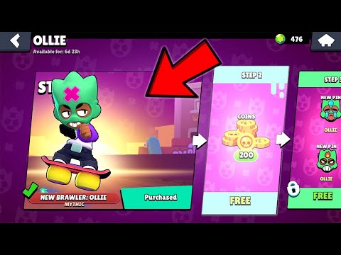 OLLIE NEW BRAWLER🔥 1900 CREDITS 🔥LEGENDARY 😀AWESOME FREE GIFTS🎁 BRAWL STARS NEW UPDATE🤗