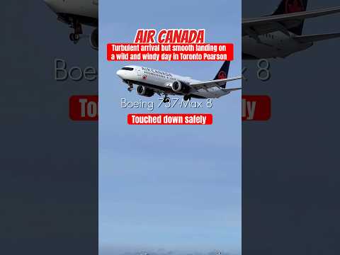 Air Canada turbulent arrival smooth landing in Toronto Pearson Airport #aircanada #aviation #yyz