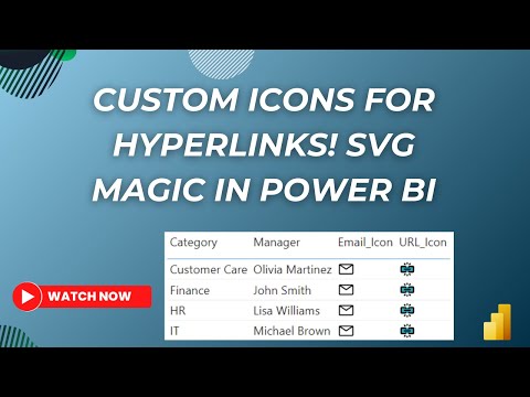 Customize Hyperlink Icons in Power BI Using SVGs | Transform Your Reports | MiTutorials