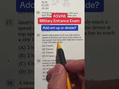 ASVAB Arithmetic Reasoning answers walkthrough 17