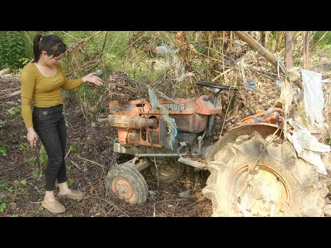 The Girl Repair and Restoration KUBOTA Agricultural Machinery. Ruined Machinery \ GIRL MECHANIC