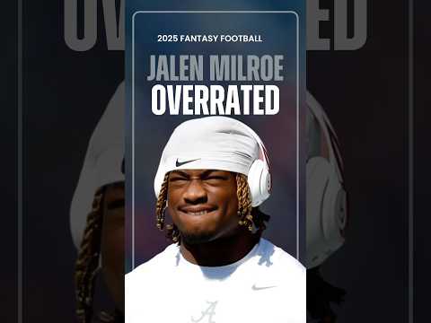 You Need to PUMP THE BRAKES on 2025 NFL Draft Prospect Jalen Milroe | Fantasy Football #shorts