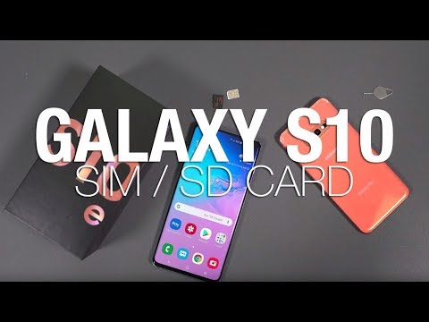 Inserting SIM, microSD Card in Galaxy S10 / S10+ / S10e