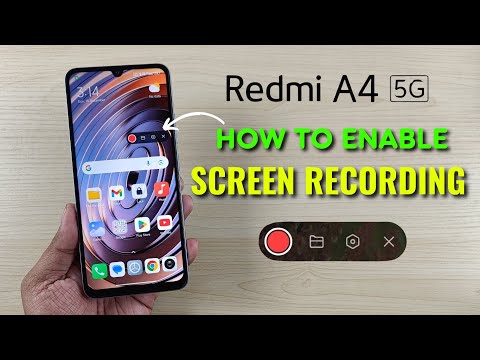 Redmi A4 5G : How To Enable Default Screen Recording Feature