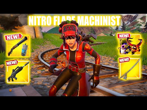 Nitro Flare Machinist vs ALL NEW MEDALLIONS & MYTHIC WEAPONS ( NEW! Fortnite Chapter 6 Season 1 )