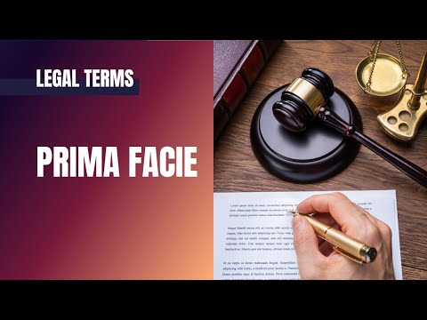 Legal Terms Prima Facie