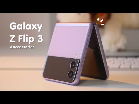 💜Samsung galaxy Flip3 Lavender 5G Unboxing aesthetic