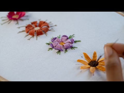 How to Embroider Picot Stitch Flowers: Step-by-Step