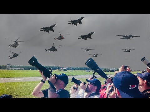 POLISH MILITARY SHOWCASE 64 AIRCRAFT OVER RADOM AIRFIELD 2023 - 4K