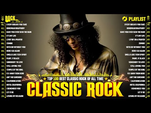 Guns N' Roses, Queen, Bon Jovi, Metallica, Aerosmith, ACDC - Classic Rock Playlist 70s And 80s