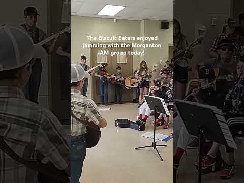 The Biscuit Eaters enjoyed jamming with Morganton JAM group today! #musiceducation #bluegrass