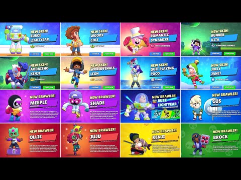 All 89 Brawlers + New Skins Unlock Animations | #ToyStory