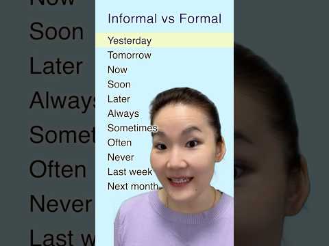 Informal vs formal English #english #sarahmembrey #learnenglish