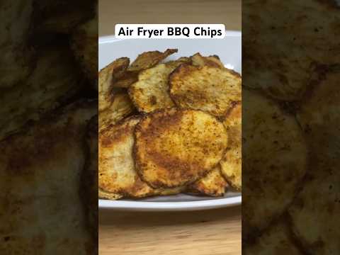 Air fryer BBQ potato chips are so good! #shorts #potatochips #chips #airfryerrecipes #homemadechips