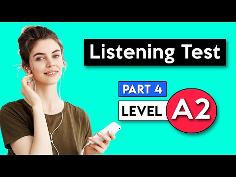 A2 Listening Test - Part 4 | English Listening Test