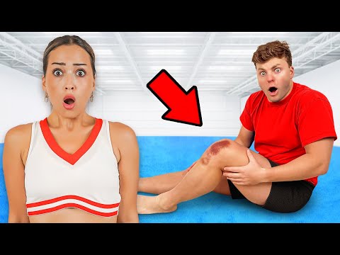 I GOT INJURED DOING GYMNASTICS DARE! (bad idea)