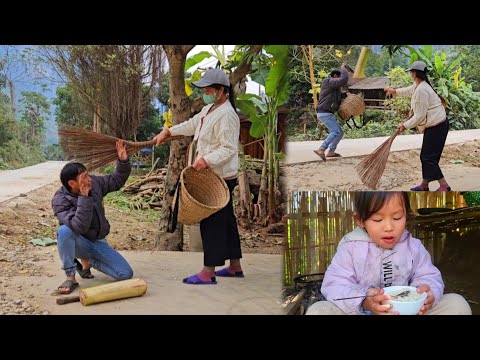 Single father, took wild banana tree to sell at market, was beaten and chased away by the landlord