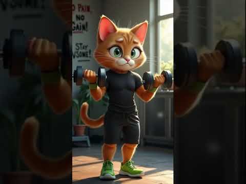 Cat Exercising In Gym #cat #kitten #vairalshort #trending #shorts #catshorts #catfunnyvideo #gym